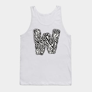 Zebra Letter W Tank Top